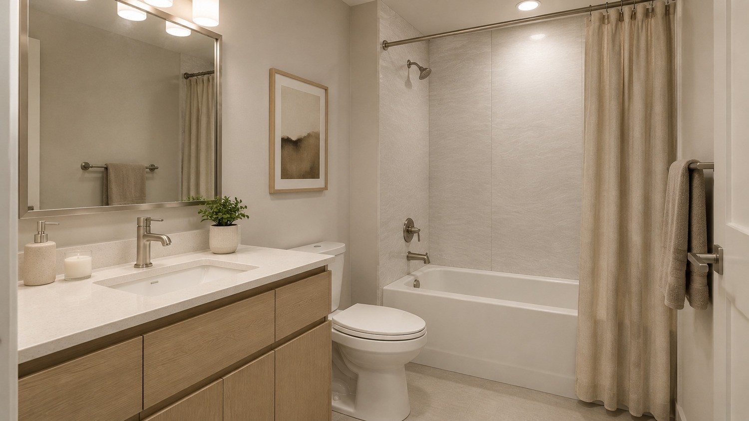 Modern natural bath - UV appearance target only